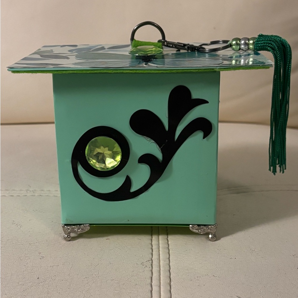 Elegant Green Gift Box with Black Accents